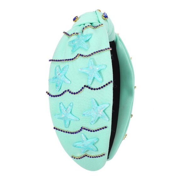 Beach Headband Summer Boho Ocean Shell Rhinestone Knotted Hair Accessory main image 6